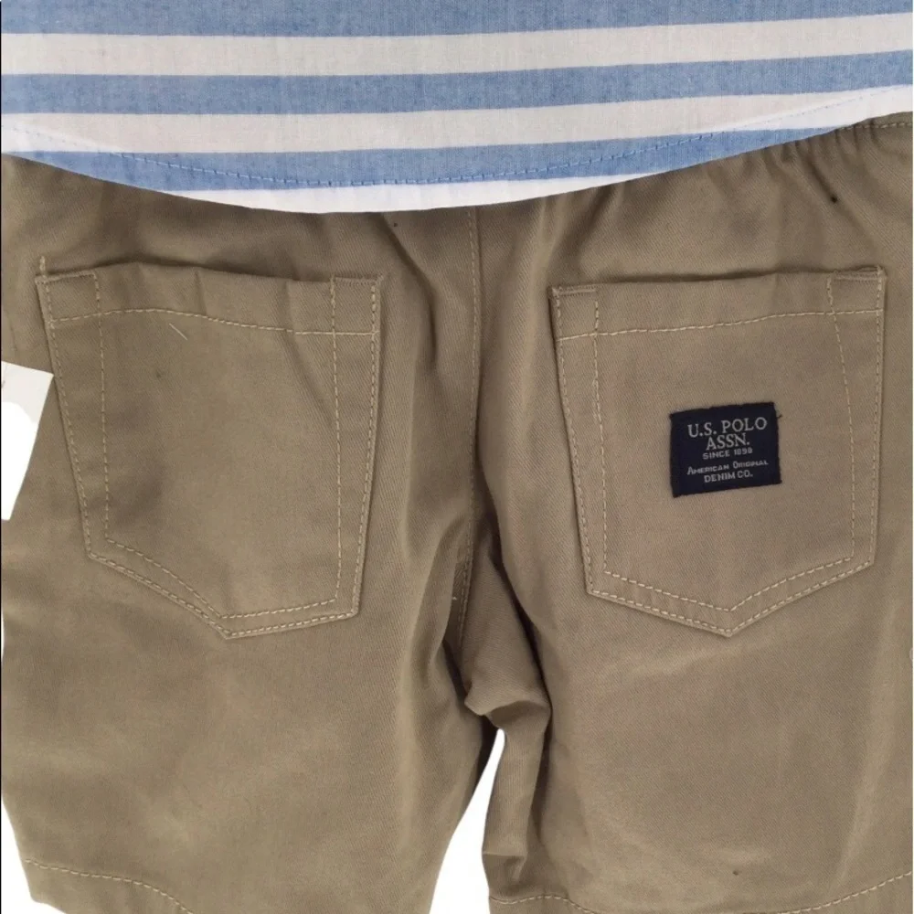 #016 Polo‎ Assn. Boys Nautical Shirt and Shorts Set